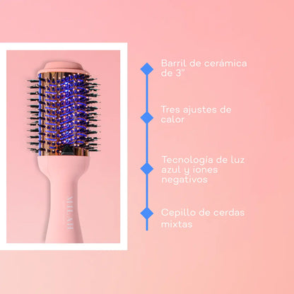 Dazzle Blow Brush | Cepillo secador luz azul - Milah