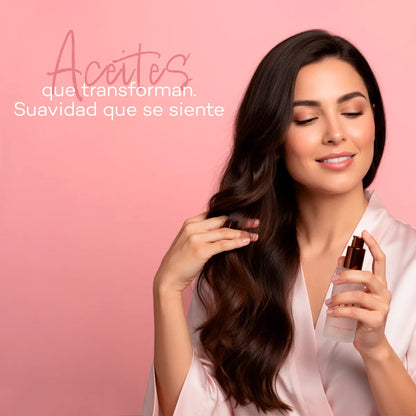 Glossy Set | Kit de sueros para el cabello (Biotina, Argán y Ricino)